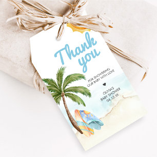 Strand-Surf-Baby an Bord Baby Shower Favor Tags Geschenkanhänger