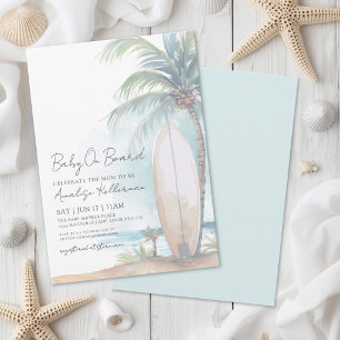 Strand Surf Baby an Bord Sommer Babyparty Einladung