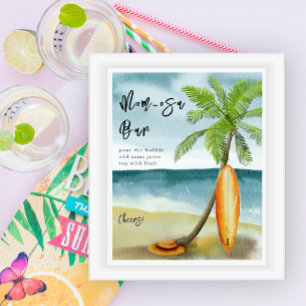 Strand-Surf-Baby-Party - Mom-osa-Bar Poster