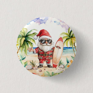 Strand-Surf-Weihnachtsfeier mit dem Weihnachtsmann Button