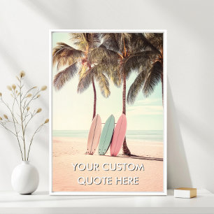 Strand-Surfen - Erstelle deine eigene Motivation Poster