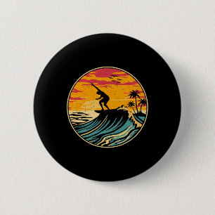 Strand Surfen Surfboard Shirts Vintage Surfer Retr Button