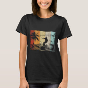 Strand Surfen Surfboard Vintage Retro Surfer T-Shirt