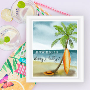 Strand surfen - Wie dick ist Mamas Bauch Poster