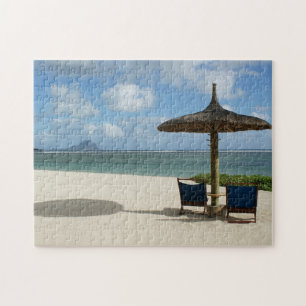 Strand Szene Mauritius. Puzzle
