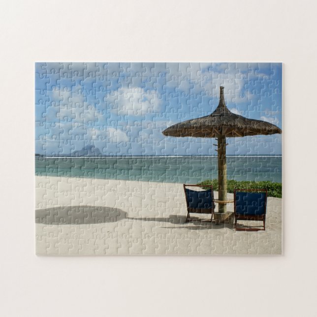 Strand Szene Mauritius. Puzzle (Horizontal)