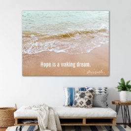 Strand-Szene mit Aristoteles Zitat Poster