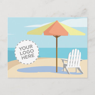 Strand Szene Postkarte