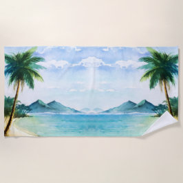 Strand Szene Strandtuch