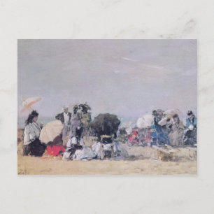 Strand Szene, Trouville, 1873 Postkarte