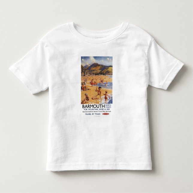 Strand-Szenen-Mutter und Kinder British Rail Kleinkind T-shirt (Vorderseite)