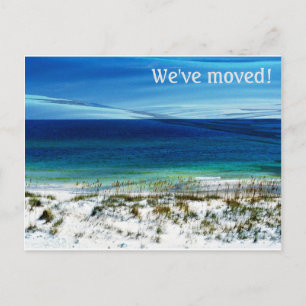 Strand-Szenen-neue Adressen-Postkarte Ankündigungspostkarte