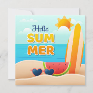 Strand Tage Hallo Sommer Grußkarte