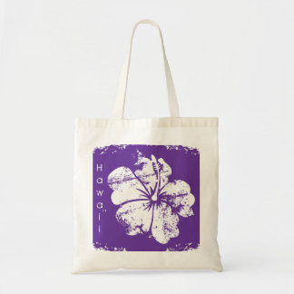 Strand-Taschen-Hawaiigrunge-Hibiskus-Blume lila Tragetasche