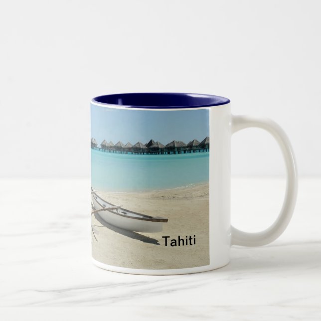 Strand-Tasse Tahitis Bora Bora Zweifarbige Tasse (Rechts)