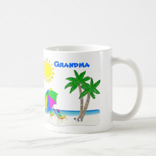 Strand-Tassen, personalisierte Großmutter-Tassen Tasse