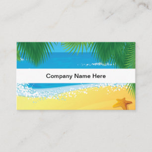 Strand-Thema Businesscards Visitenkarte