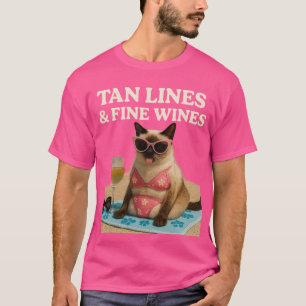 Strand-Thema für Siamese-Katzen-Liebhaber T-Shirt