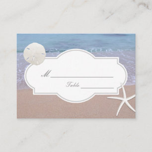 Strand Thema Sand Dollar & Starfish Hochzeitssitze Platzkarte