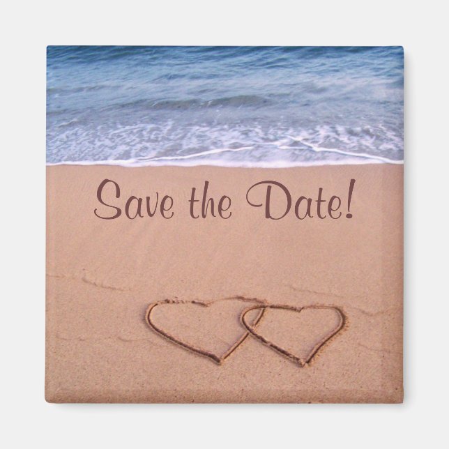 Strand Thema Save the Date! Magnet (Vorne)