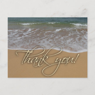 Strand Thema Vielen Dank Postkarte