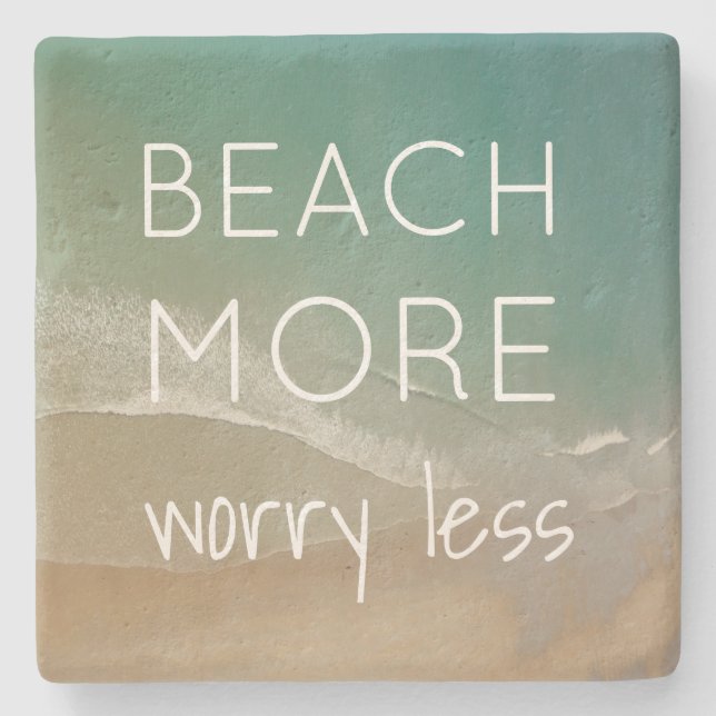 Strand-Themed Untersetzer mit Ozean-Foto (Vorderseite)