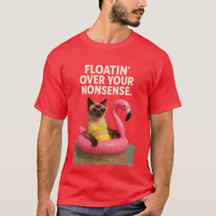 Strand-Themenschmuck für Siamkatzenliebhaber T-Shirt