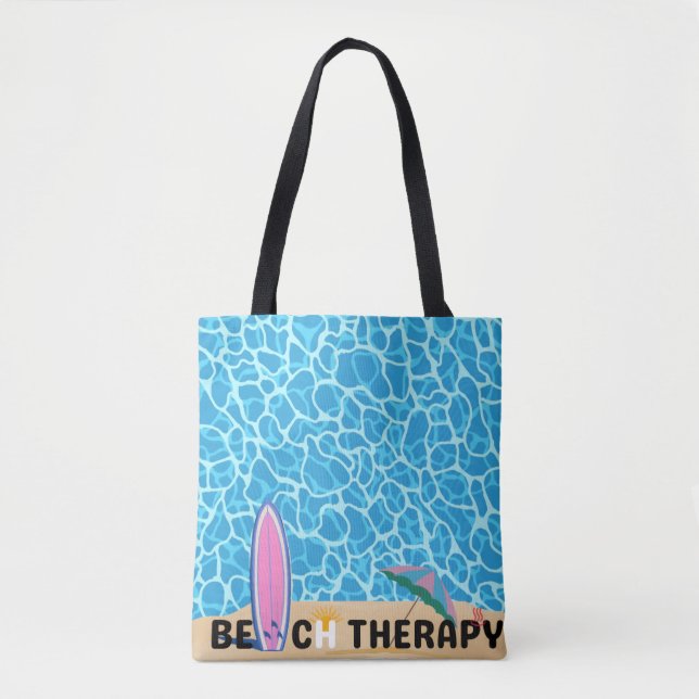 Strand-Therapie-Surfboard-Sommer-Poster (Vorderseite)