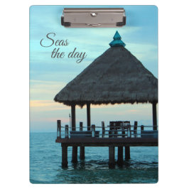 Strand Tiki Hütte Klemmbrett