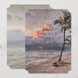 Strand Tropical, Palmen-Junggesellinnenabschied Einladung