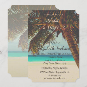 Strand Tropical, Palmen-Junggesellinnenabschied Einladung