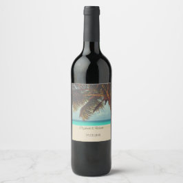 Strand tropisch, Palm Weinetikett