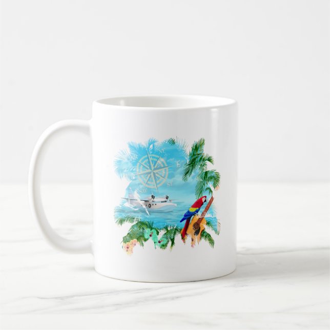 Strand-tropische Musik Kaffeetasse (Links)