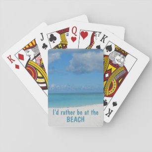 Strand, türkisfarbenes Wasser, Sand Spielkarten