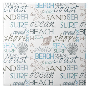 Strand-Typografie Fliese