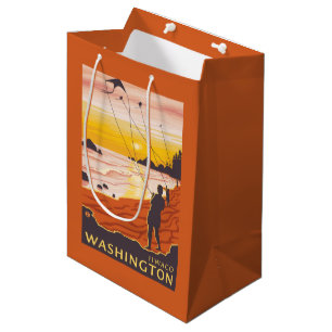 Strand u. Drachen - Ilwaco, Washington Mittlere Geschenktüte