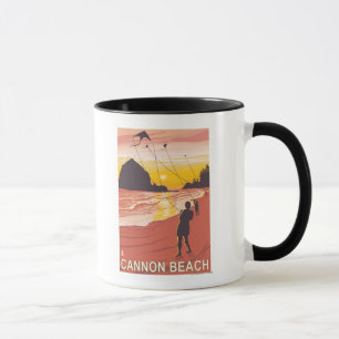 Strand u. Drachen - Kanonen-Strand, Oregon Tasse