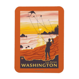Strand u. Drachen - La-Stoß, Washington Magnet