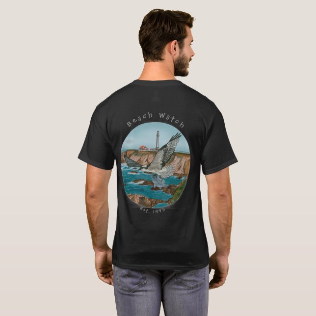 Strand-Uhr-NordküsteOsprey grundlegende T T-Shirt (Schwarz voll)