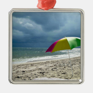 Strand Umbrella Platz Ornament Aus Metall