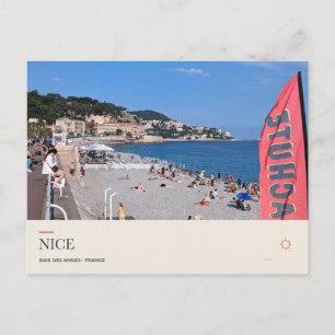Strand und Baie des Anges in Nizza Postkarte