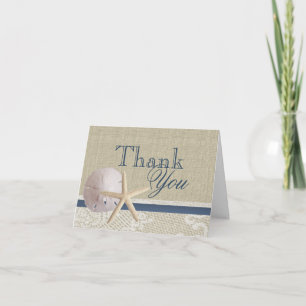 Strand und Burlap Navy Blau Danke