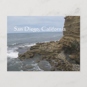 Strand und Felsen in San Diego, Kalifornien Postkarte