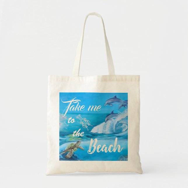 Strand- und Meeresfauna Tragetasche (Vorne)