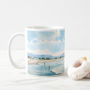 Strand und Meereswellen Kaffeetasse