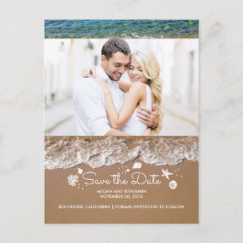 Strand- und Ozeanschätze Foto Save the Date Ankündigungspostkarte