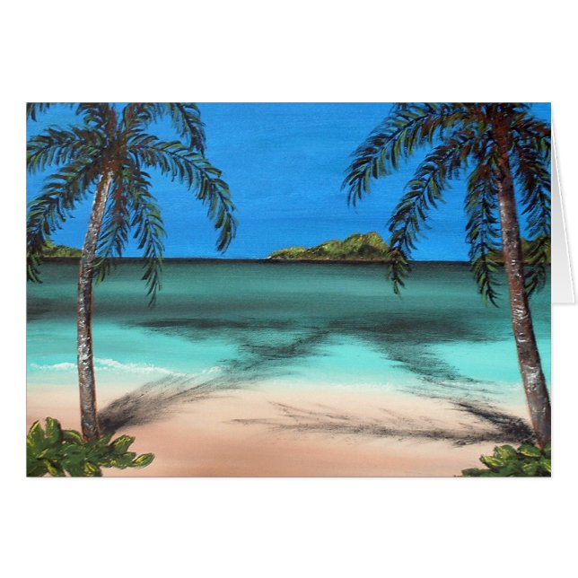 Strand und Palmen (Vorderseite (Horizontal))