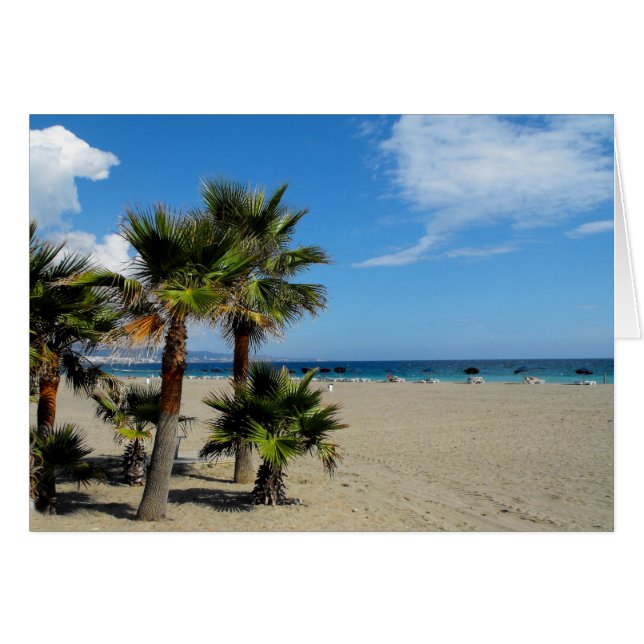 Strand und Palmen in Puerto Banus (Vorderseite (Horizontal))