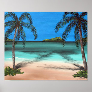 Strand und Palmen Poster