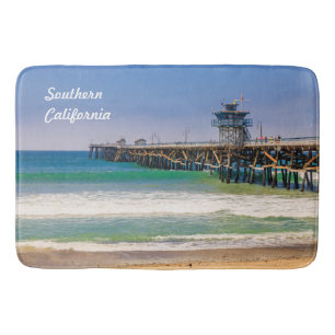 Strand und Pier in San Clemente im Süden Kaliforni Badematte
